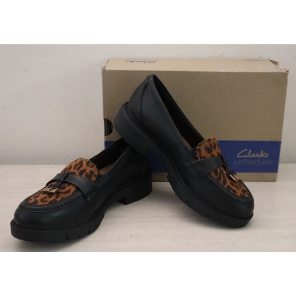 Clarks 26184751 Women's Sz 5M Leopard Print Leather Westlynn Bella Loafers - Picture 1 of 11
